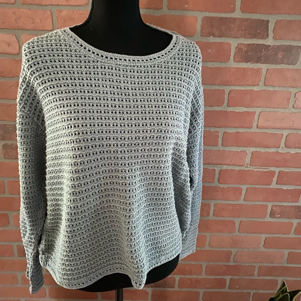 Eddie Bauer Light Gray Crew Neck Sweater